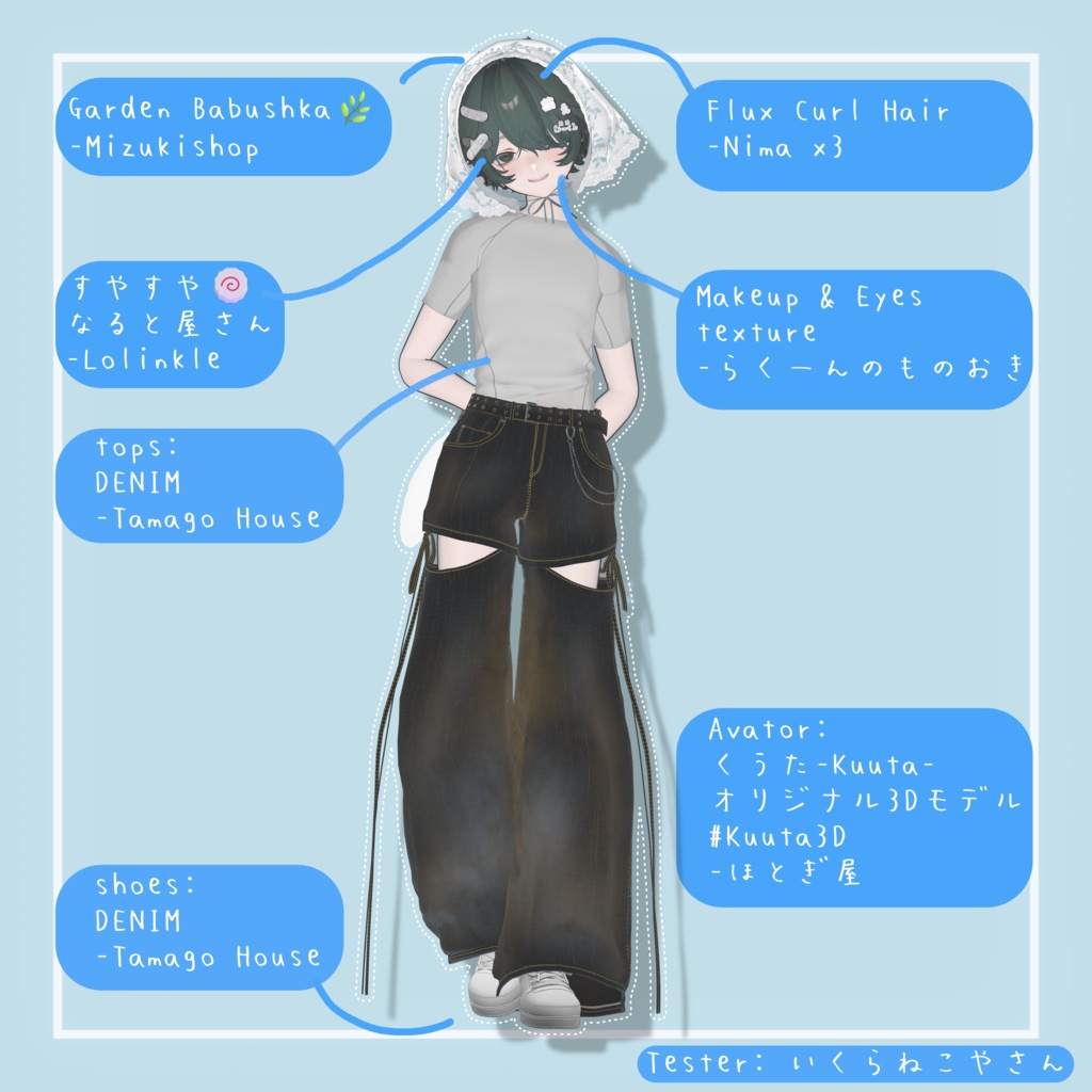 ⭐セール中⭐【7アバター対応】Separate Denim