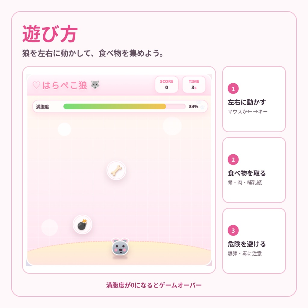 【おもちゃ連動ゲーム】はらぺこ狼|OBS対応