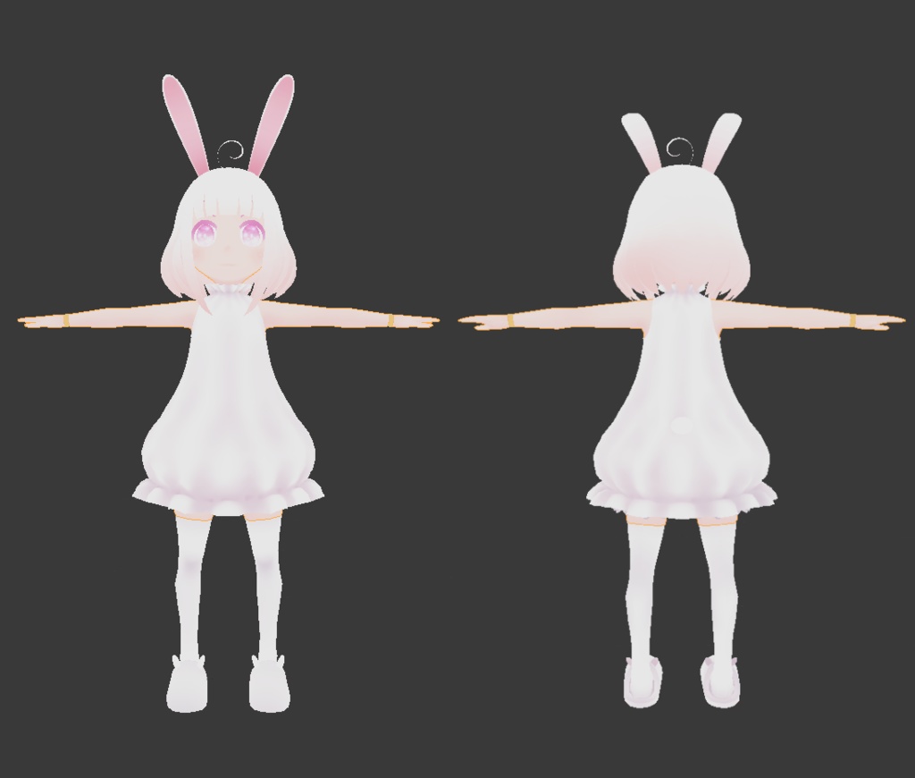 【無料】オリジナル3Dモデル「もちうさ」