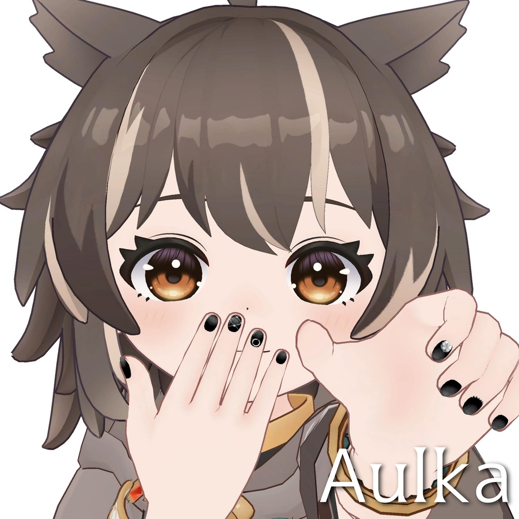 【泣夜対応】Black magnet nail texture【4アバター対応】