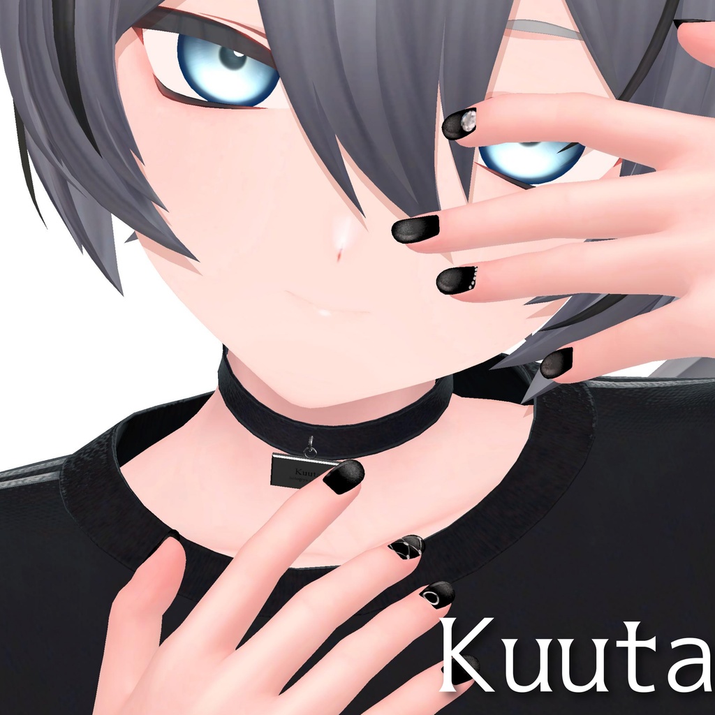 【泣夜対応】Black magnet nail texture【4アバター対応】