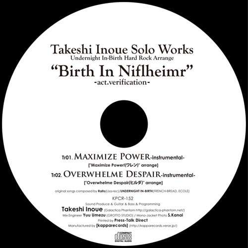 Takeshi Inoue Solo Works『Birth In Niflheimr -act.verification-』(ゆうメール便:送料込)