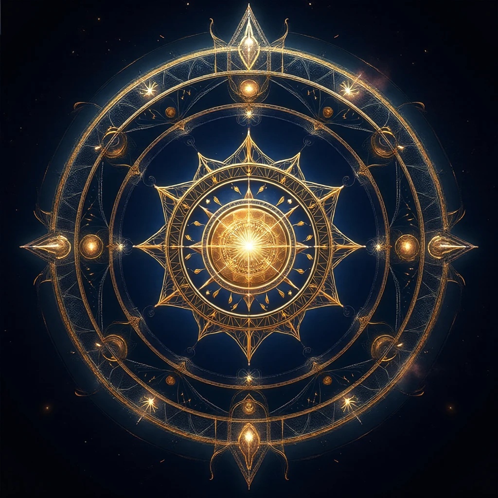 黄金の天輪魔法陣｜ヒーリング・願望実現・儀式用エネルギーボード（高解像度PNG）