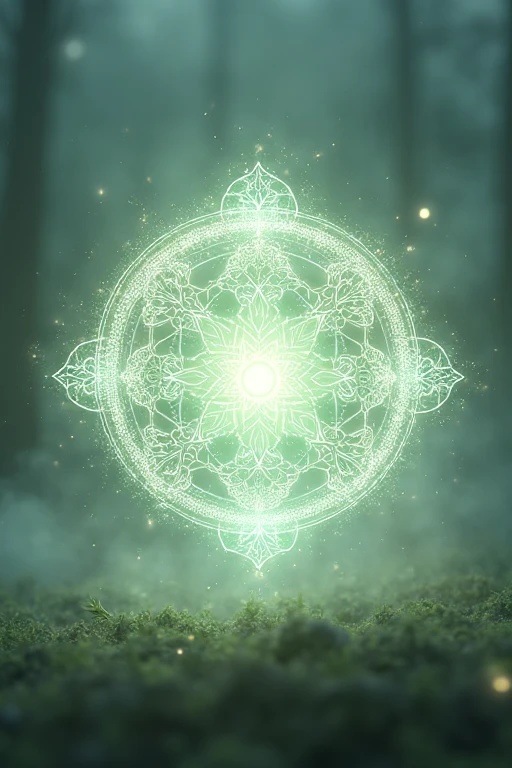 心身リセット・疲労回復の白緑ヒーリング魔法陣｜癒し・ストレス浄化・安定波動