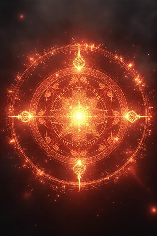 行動力覚醒・勝負運UPの赤金魔法陣｜成功波動・やる気活性化