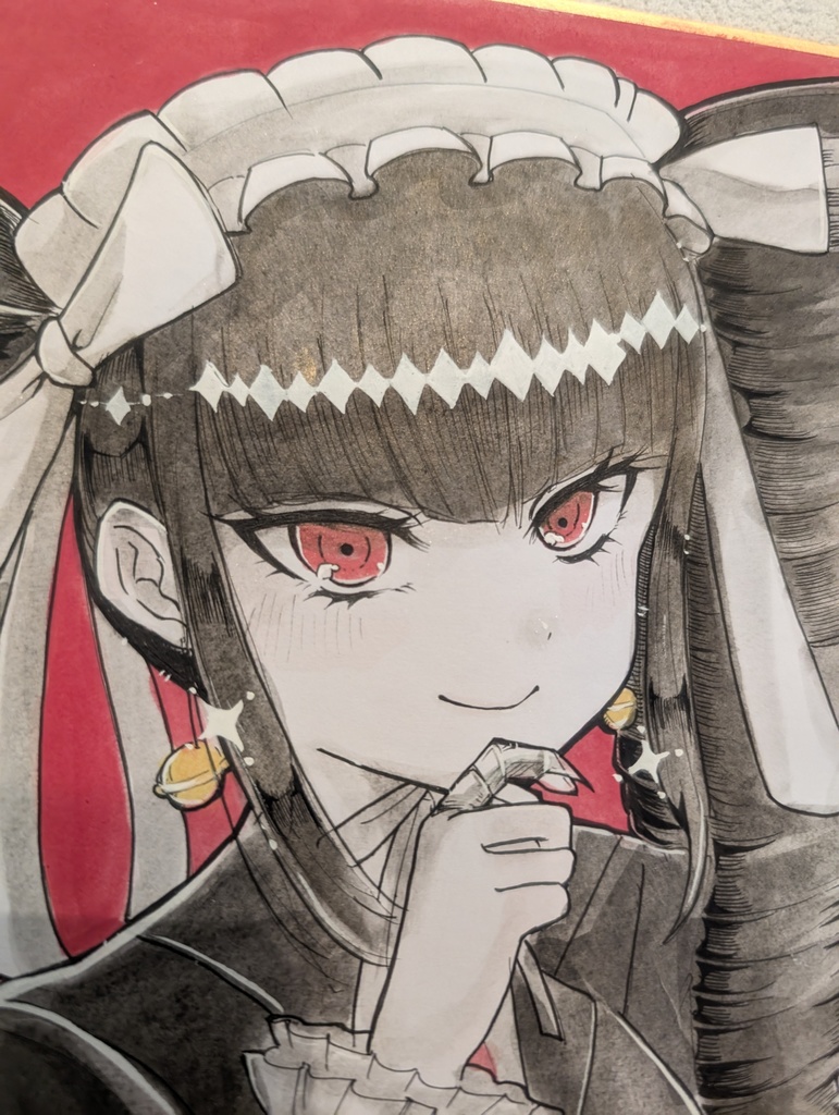 ダンガンロンパ セレスティア・ルーデンベルク手描きイラスト色紙