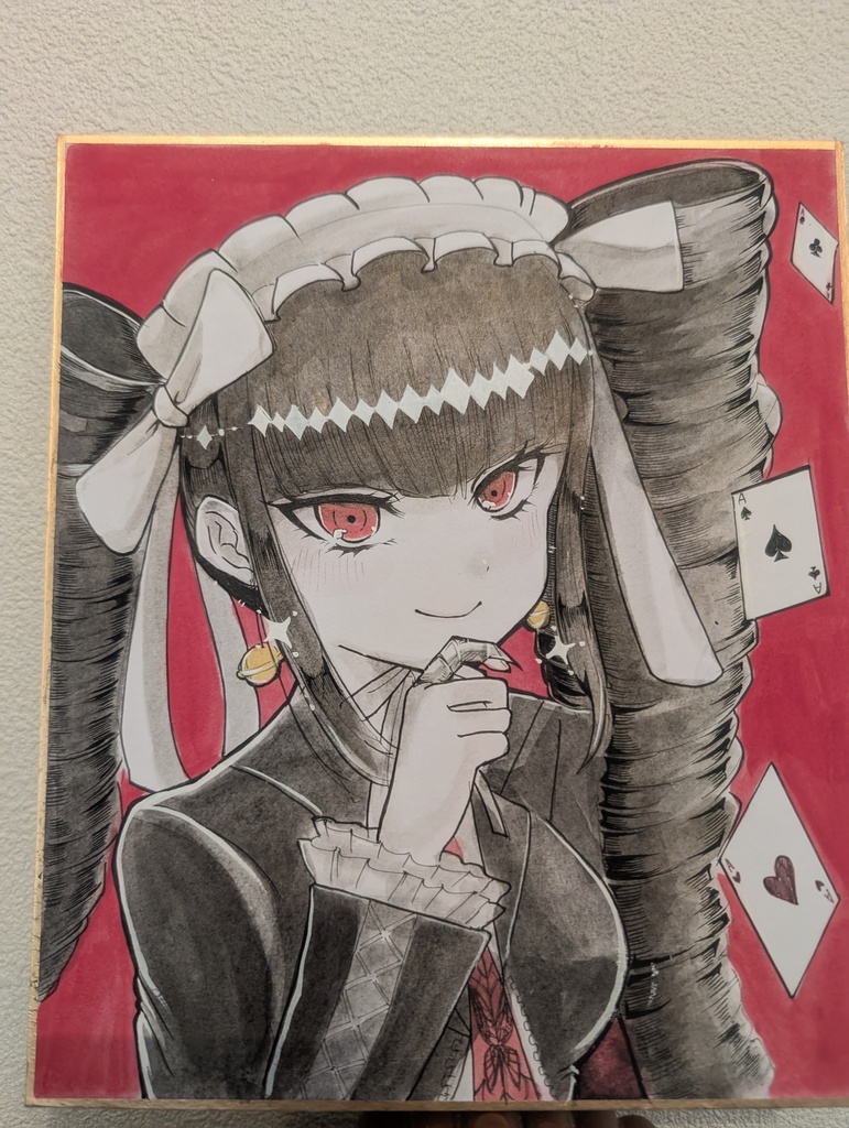 ダンガンロンパ セレスティア・ルーデンベルク手描きイラスト色紙