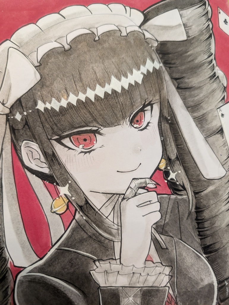 ダンガンロンパ セレスティア・ルーデンベルク手描きイラスト色紙