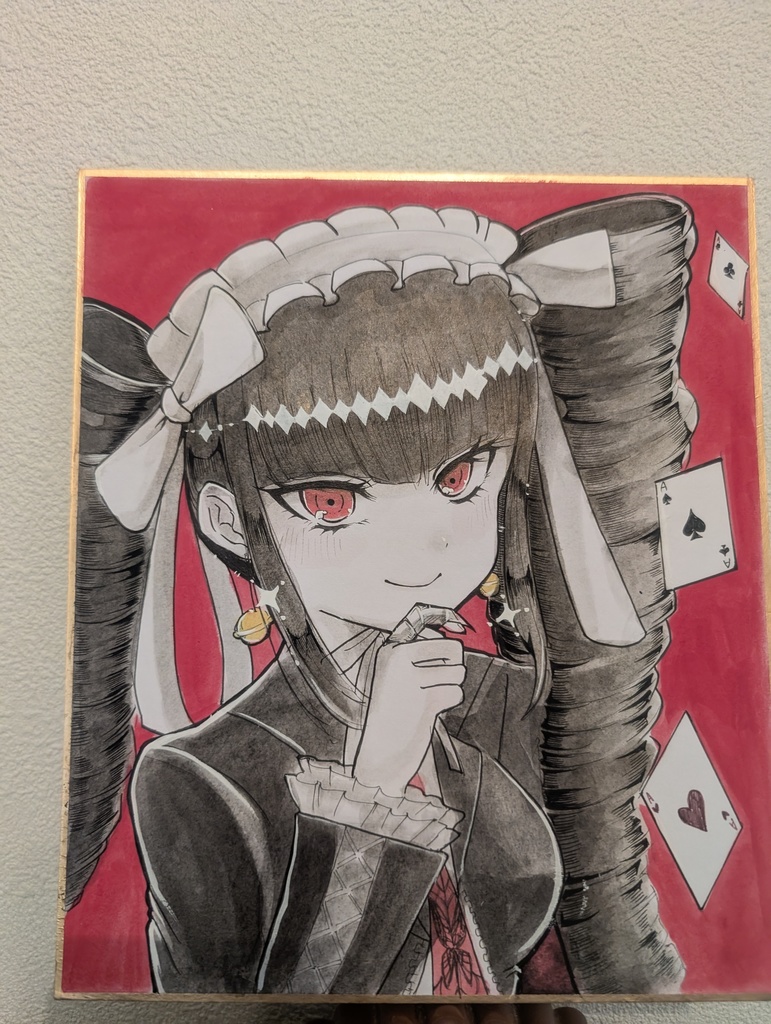 ダンガンロンパ セレスティア・ルーデンベルク手描きイラスト色紙