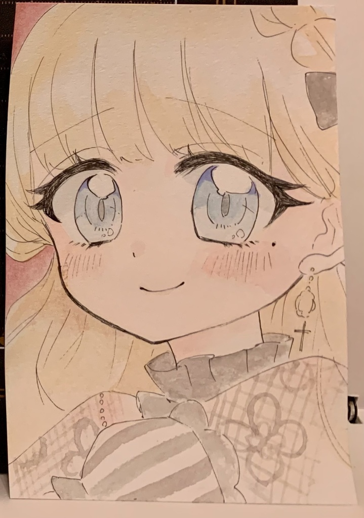 ◇魔法少女ノ魔女裁判◇佐伯ミリア　手描きイラストポストカード