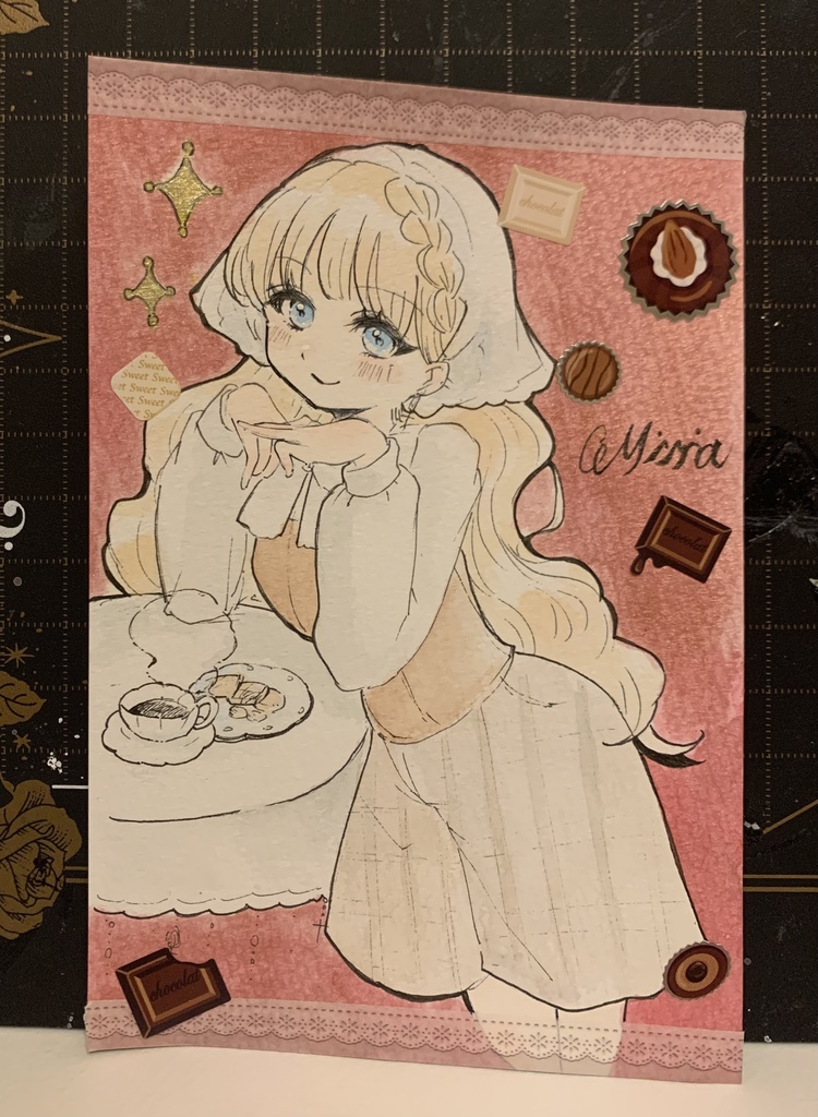 佐伯ミリア　江ノ島コラボバージョン　手描きポストカード