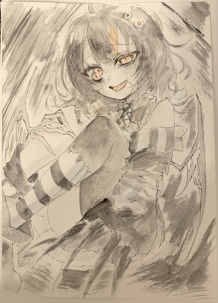 魔法少女ノ魔女裁判 沢渡ココ魔女化手描きイラスト B5サイズ