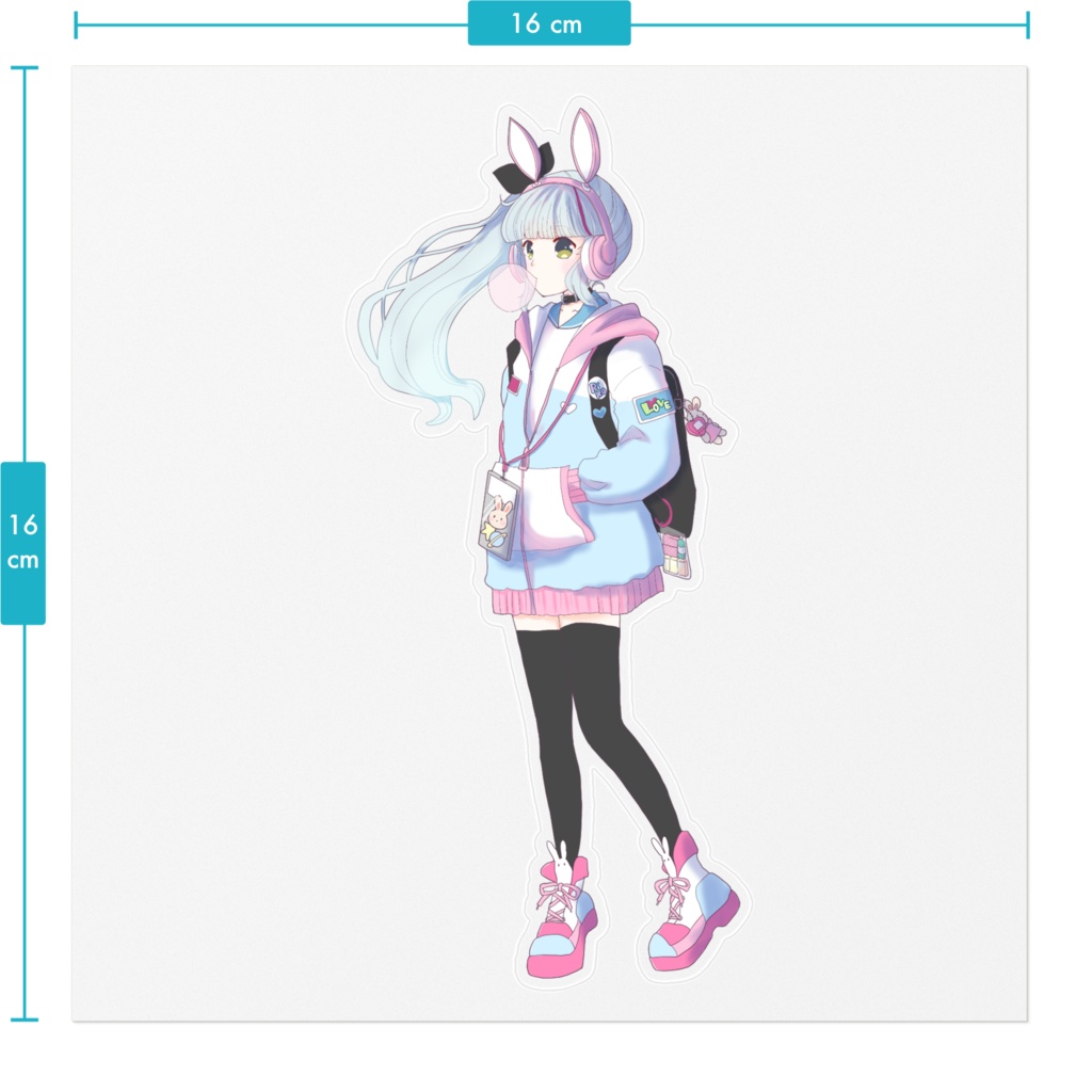 鳴瀬りこ誕生日2024クリアステッカー