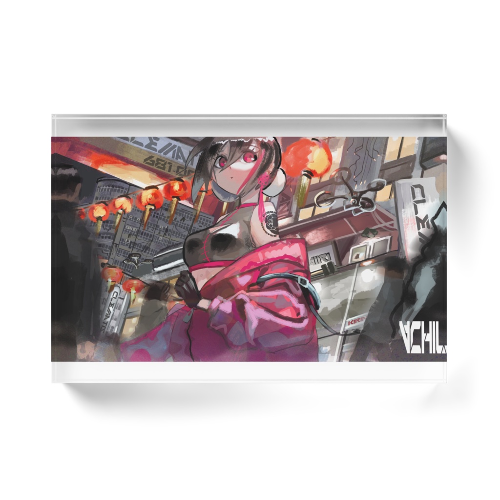 中華娘アクリルブロック