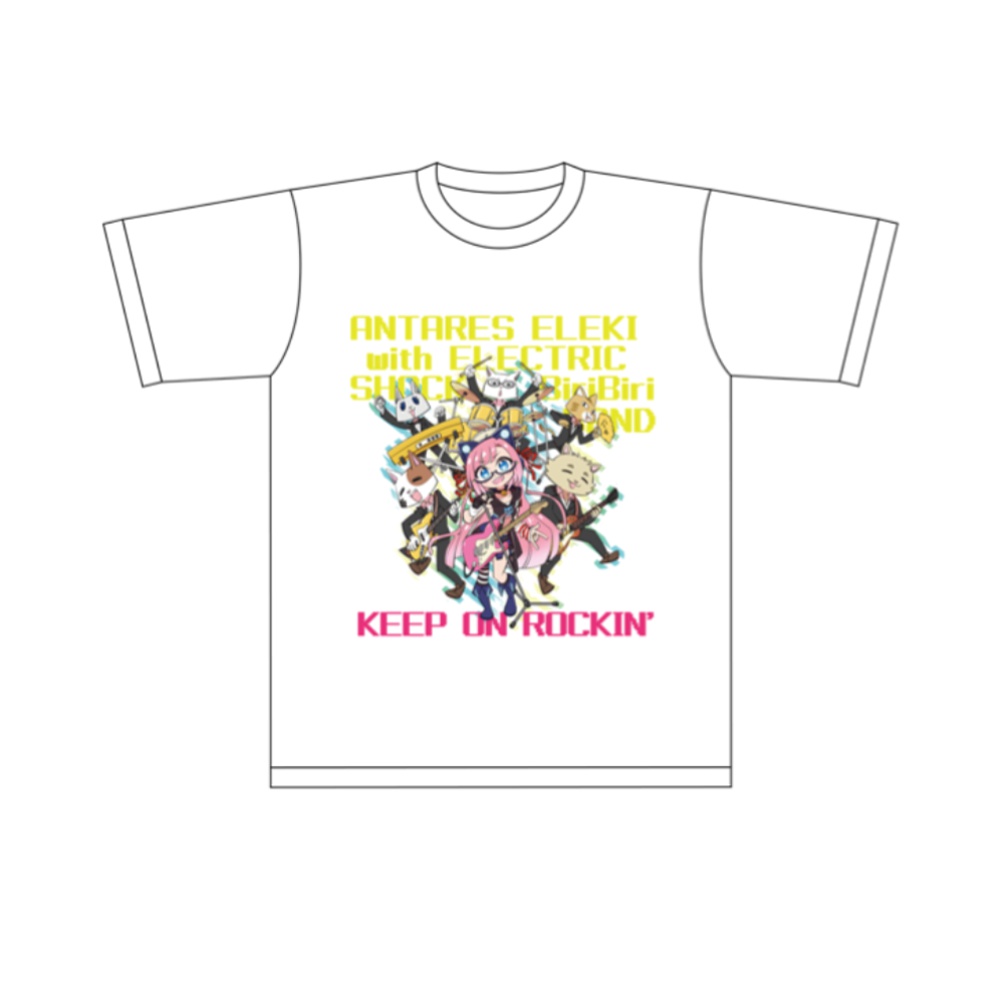 電気ビリビリバンドTシャツ (BLACK/WHITE)