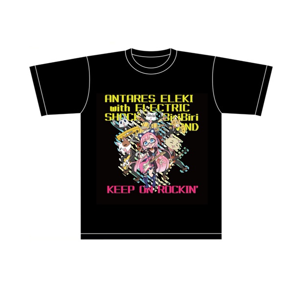 電気ビリビリバンドTシャツ (BLACK/WHITE)