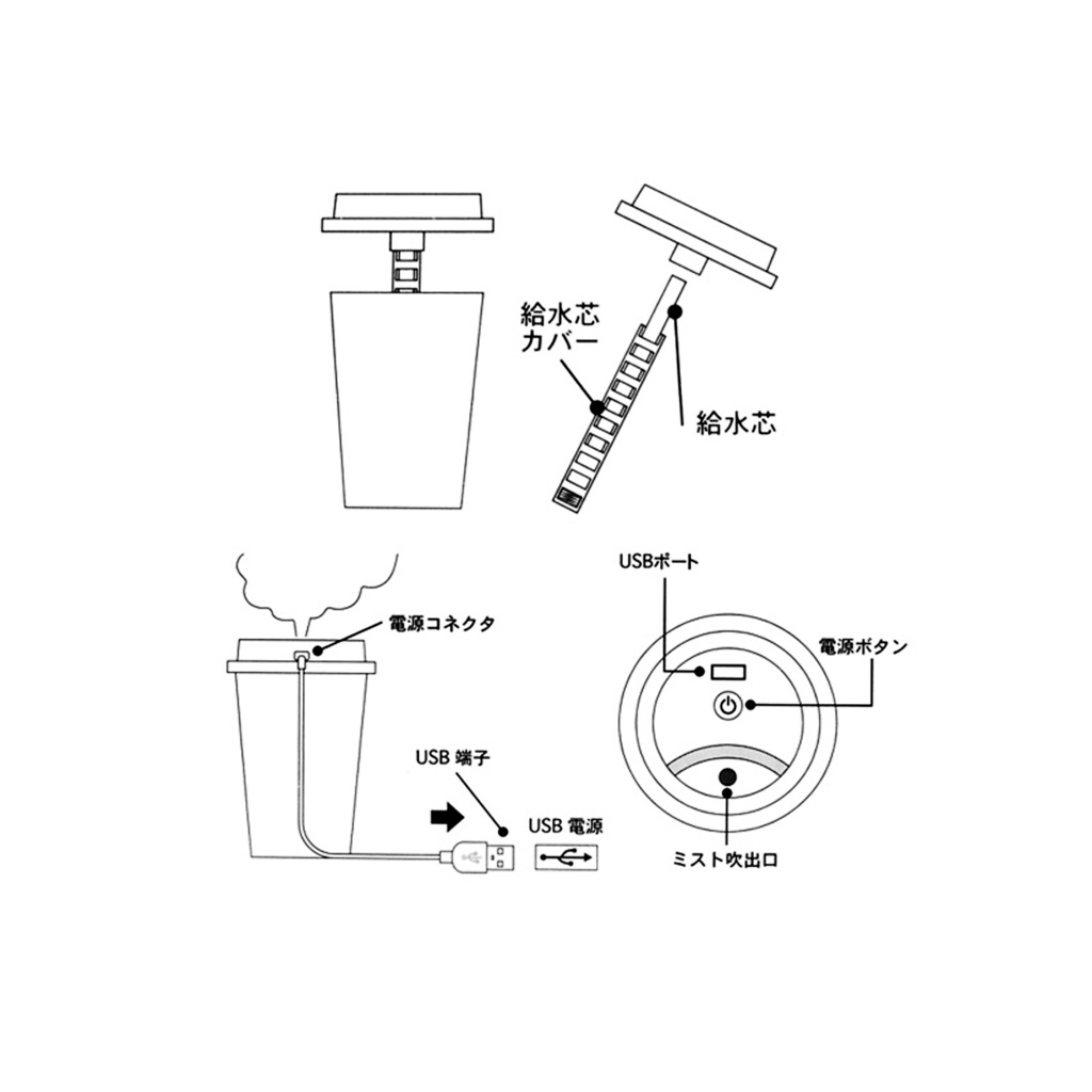 【期間限定】バレンタイン限定タンブラー型USB加湿器(全2種)