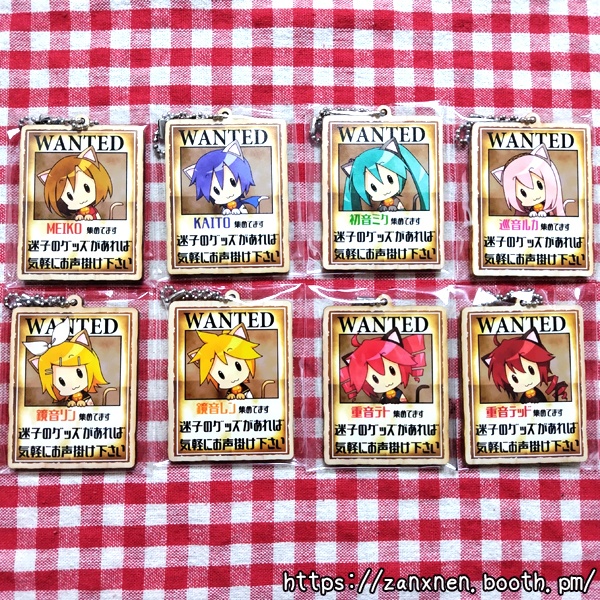 ウォンテッドキーホルダー【VOCALOID&重音テト・重音テッド】/8種