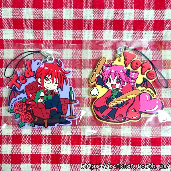 『かさねけ。』ラバーストラップ【重音テト&重音テッド】