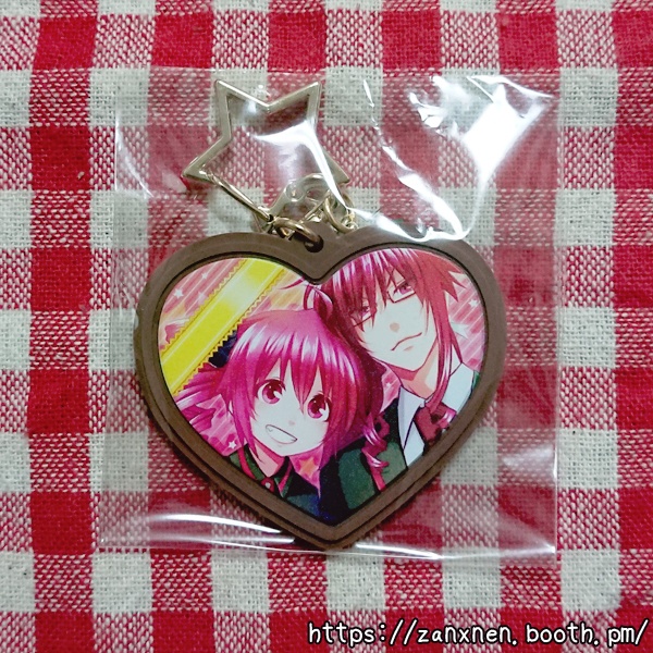 【頒布終了】ハート型ラバーキーホルダー【重音テト&重音テッド】