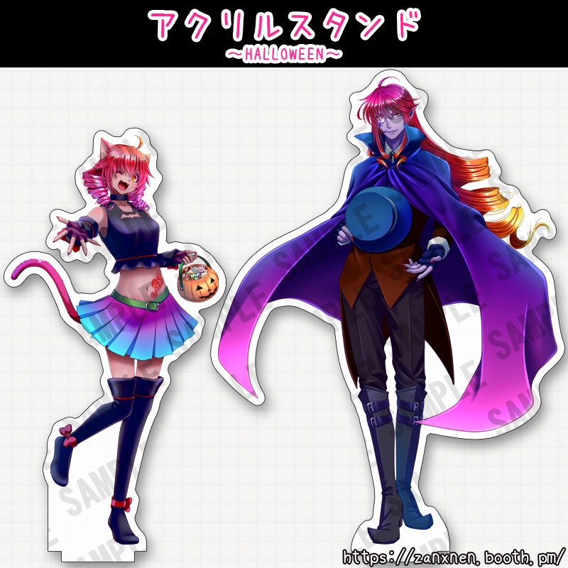 ミニタペストリー・アクリルスタンド ~HALLOWEEN~【重音テト&重音テッド】/2種