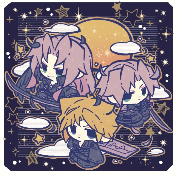 大人セフィ＋クラ＋若セフィのアクキー