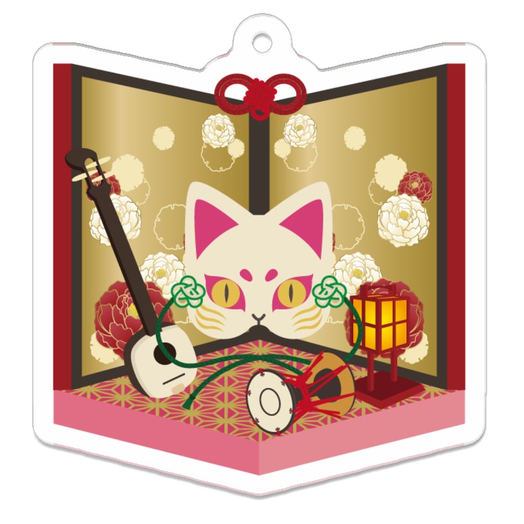 和風面ヴィネット風アクキー