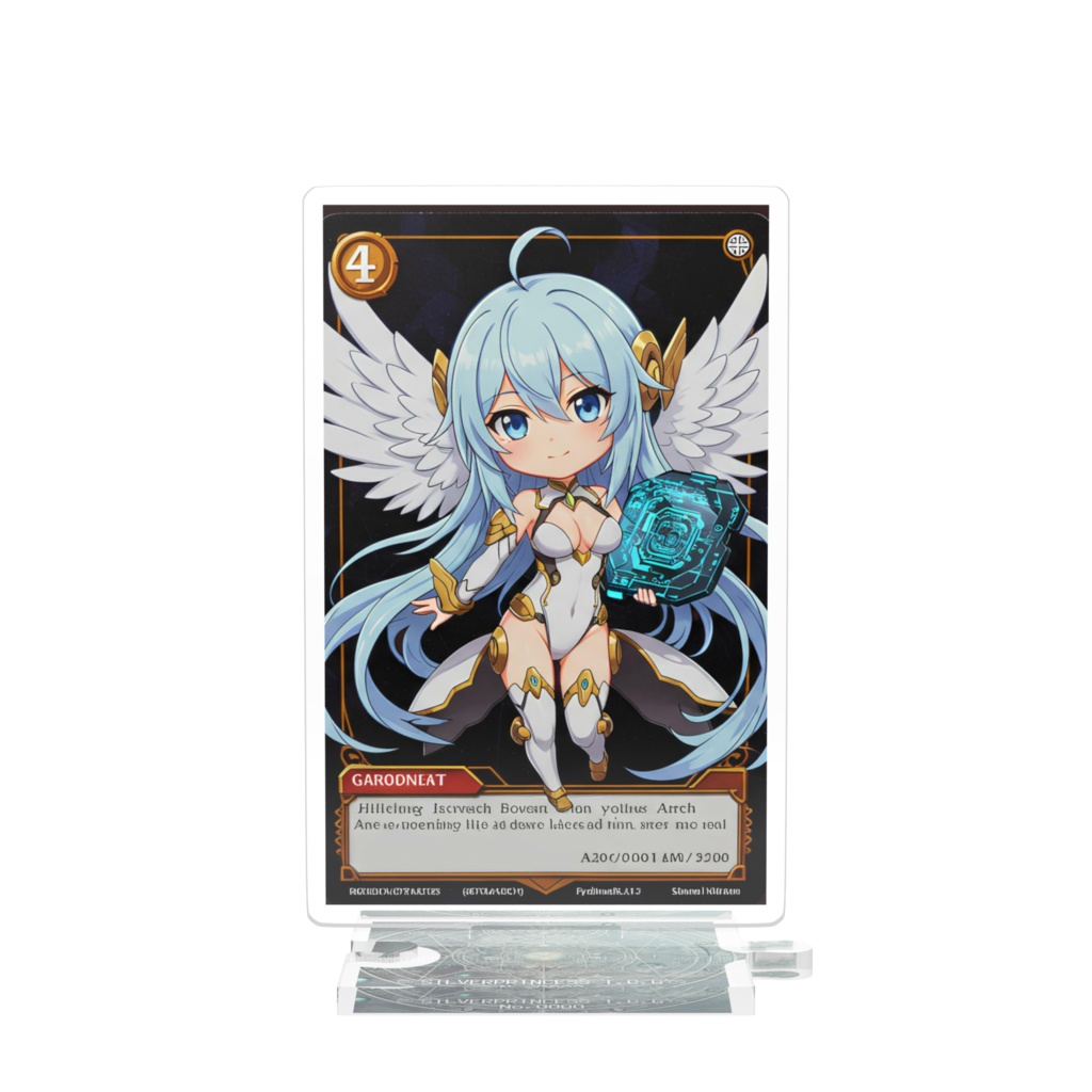 No.0000 銀髪姫　トレーディングカード風　アクスタ