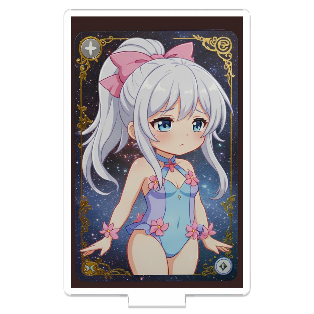 No.0001 銀髪姫 トレーディングカード風 アクスタ