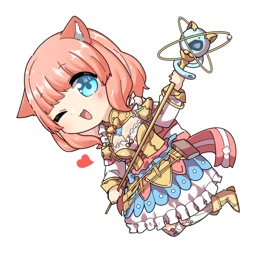 【SOLD OUT】見習い魔女 チビねこはちゃん　アクリルキーホルダー