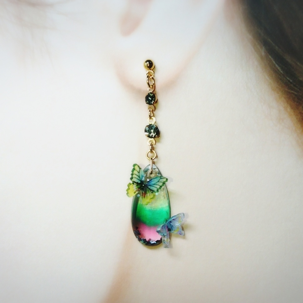 【鬼滅】胡蝶しのぶ イメージ アクセサリー ピアス