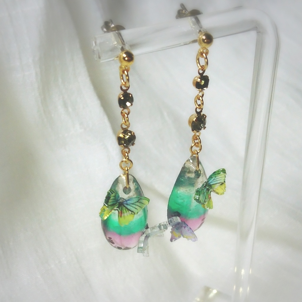 【鬼滅】胡蝶しのぶ イメージ アクセサリー ピアス