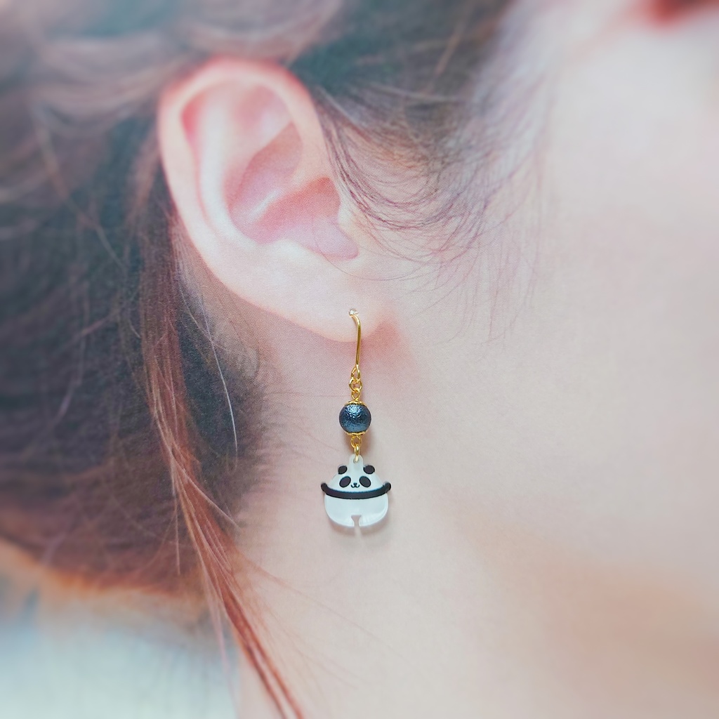 【呪廻】 パンダ先輩 イメージ ピアス/イヤリング