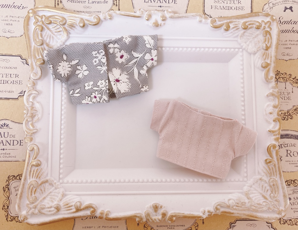 12cmぬい用 🌸花柄ジャケットコーデ🌸