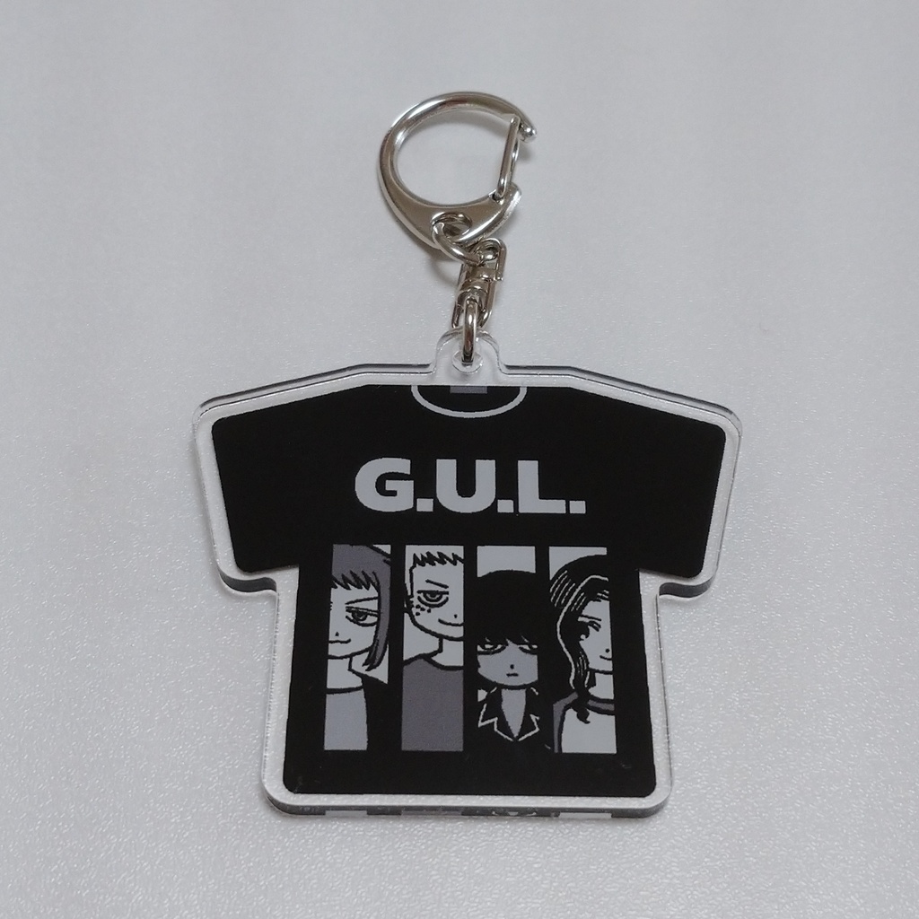 G.U.L.のツアーTシャツ型アクリルキーホルダー（黒）