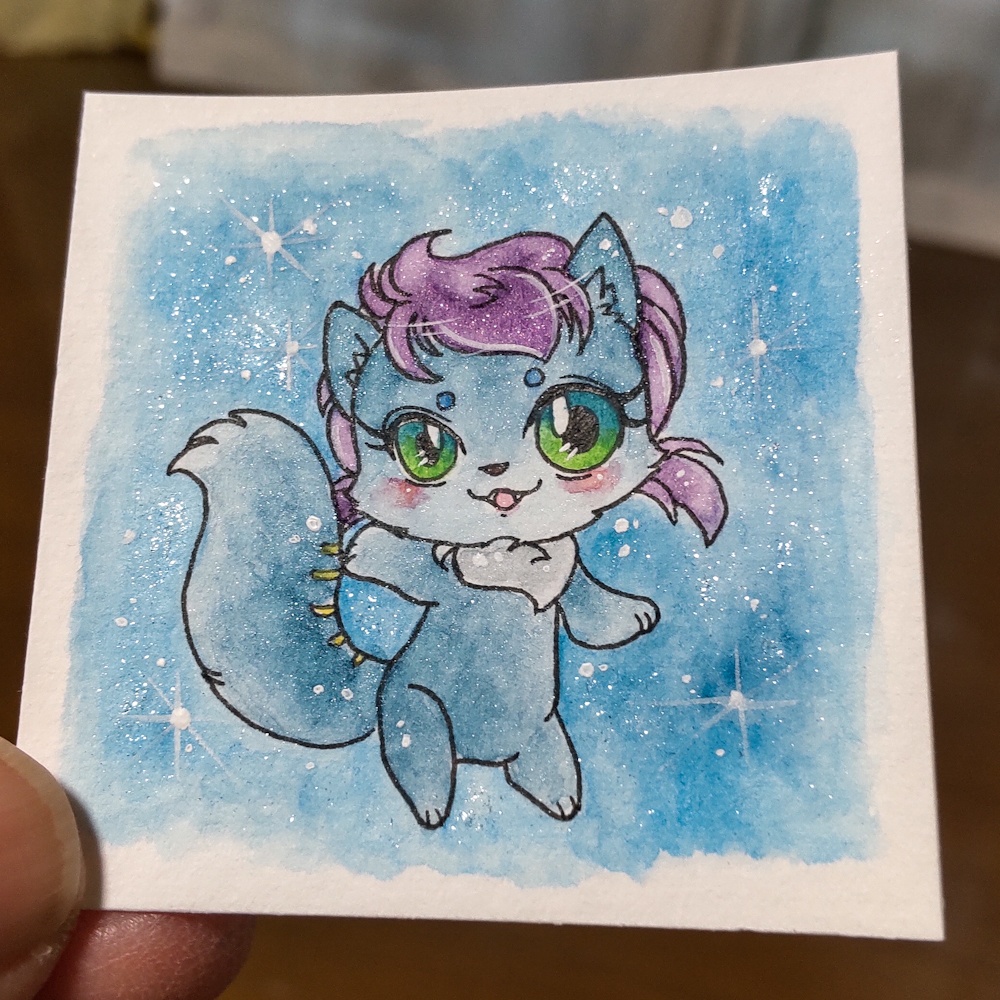 【ミニ原画】「ちびネコちゃん」
