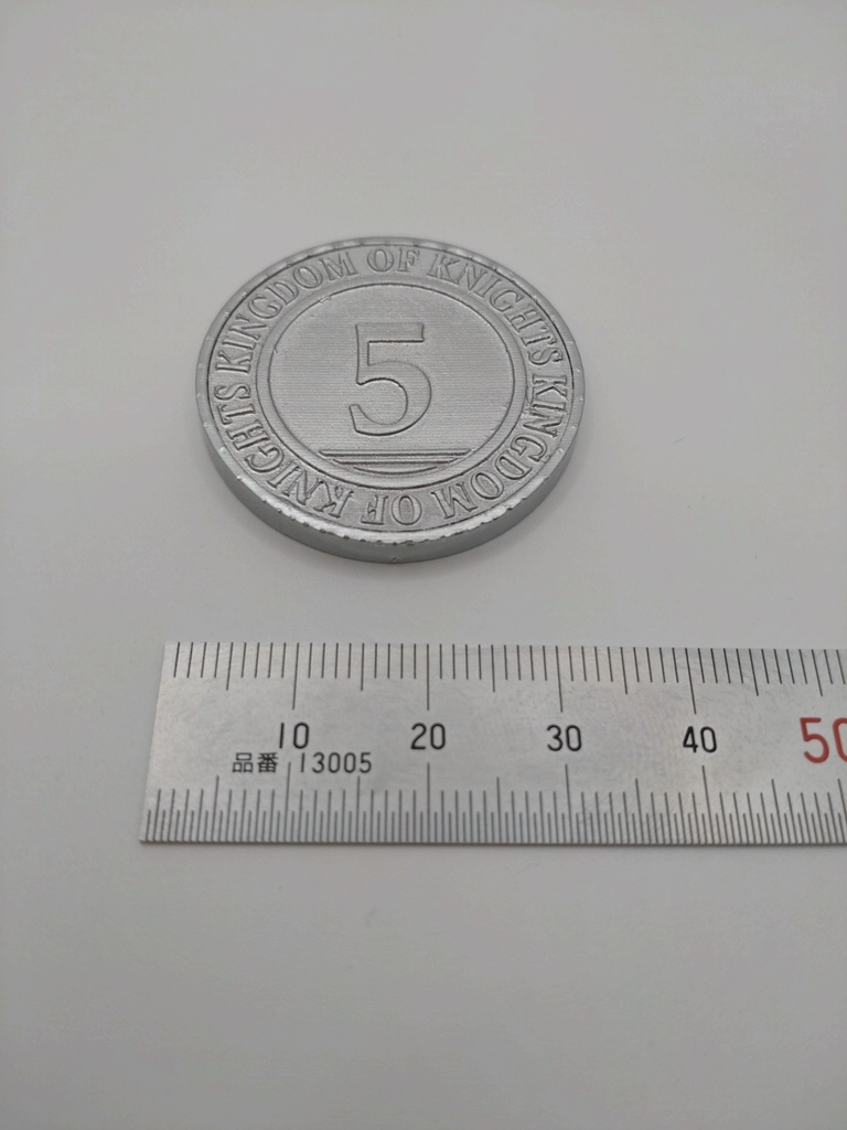 騎士の王国 国王発行銀貨 額面5