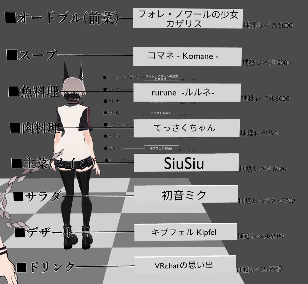 フルコースを示せるやつ