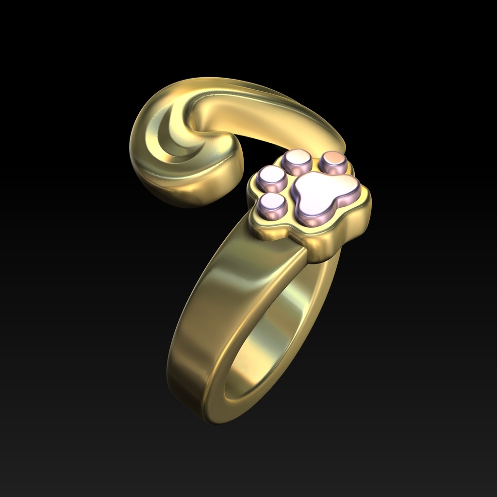 ねこの肉球リング