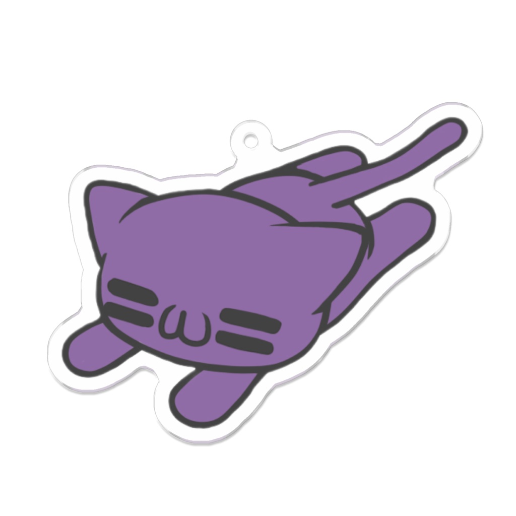 寝落ちる猫アクリルキーホルダー