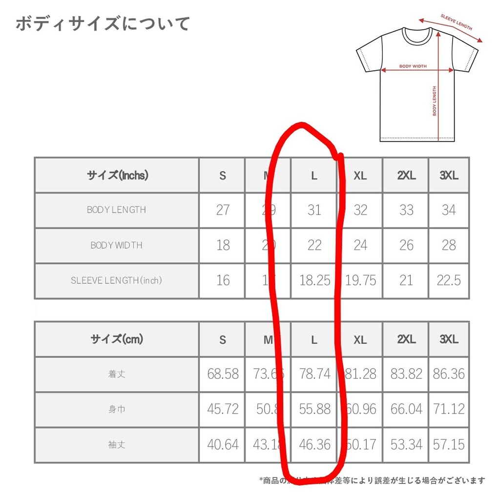 シルクスクリーンTシャツ(Lサイズ)