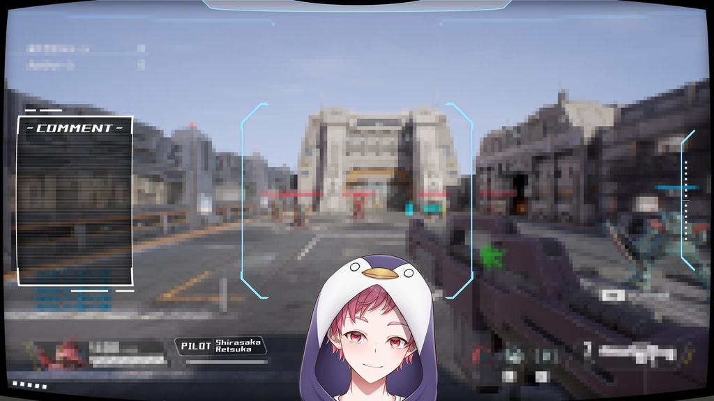 【フリー素材】コックピット風配信画面