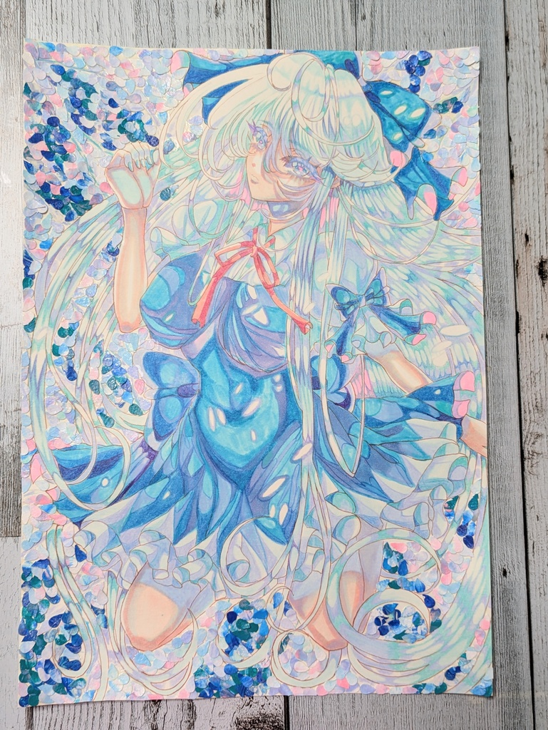 手描きイラスト 同人 東方project 大人チルノ チルノ