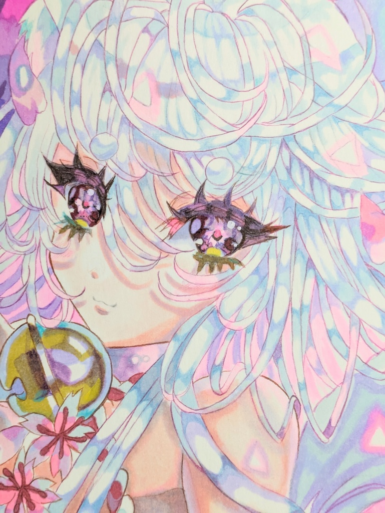 手描きイラスト オリジナル 女の子 【cSweet herry blossoms】A4