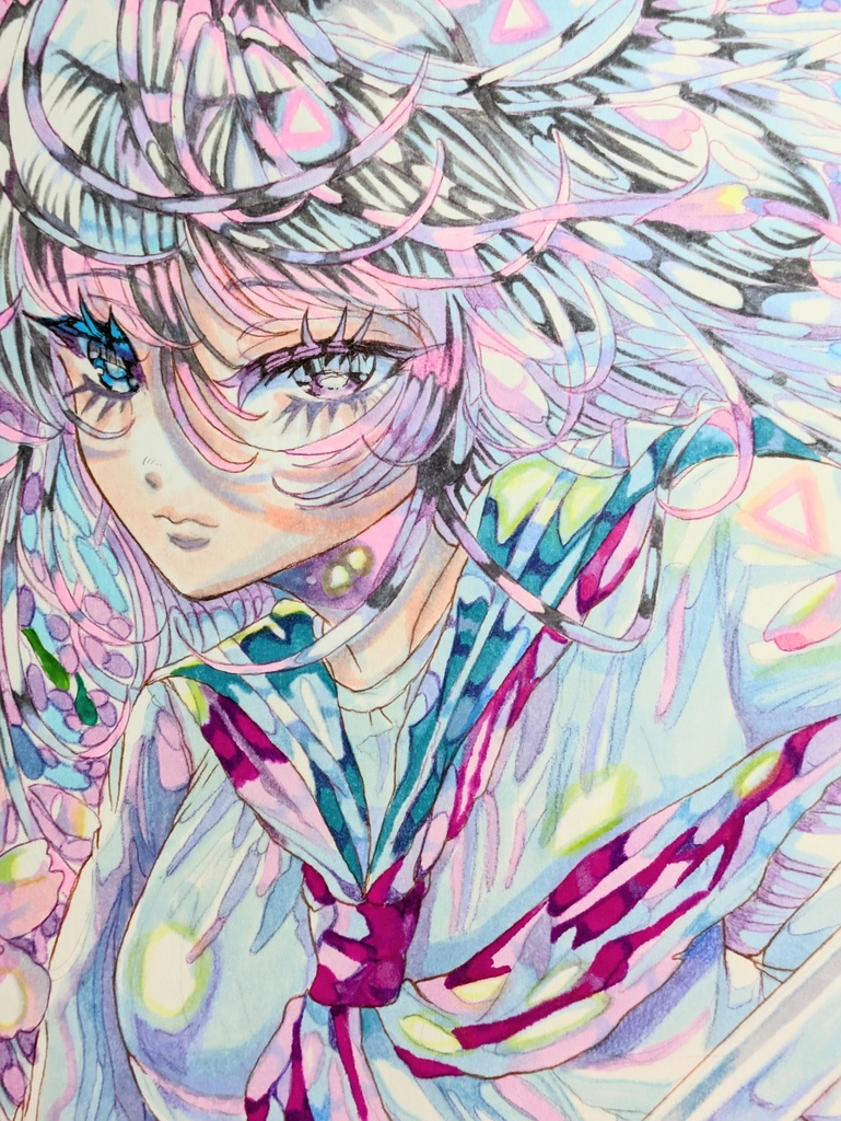 手描きイラスト オリジナル 【桜】A4
