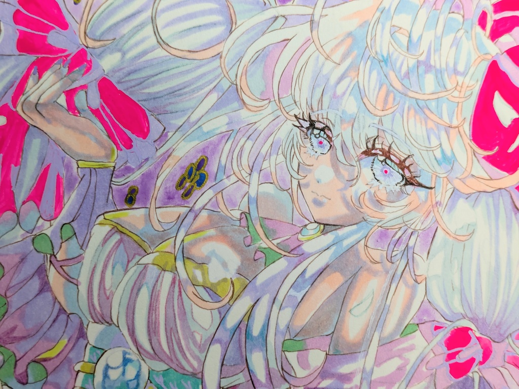 手描きイラスト オリジナル 女の子 【Poison girls】A4