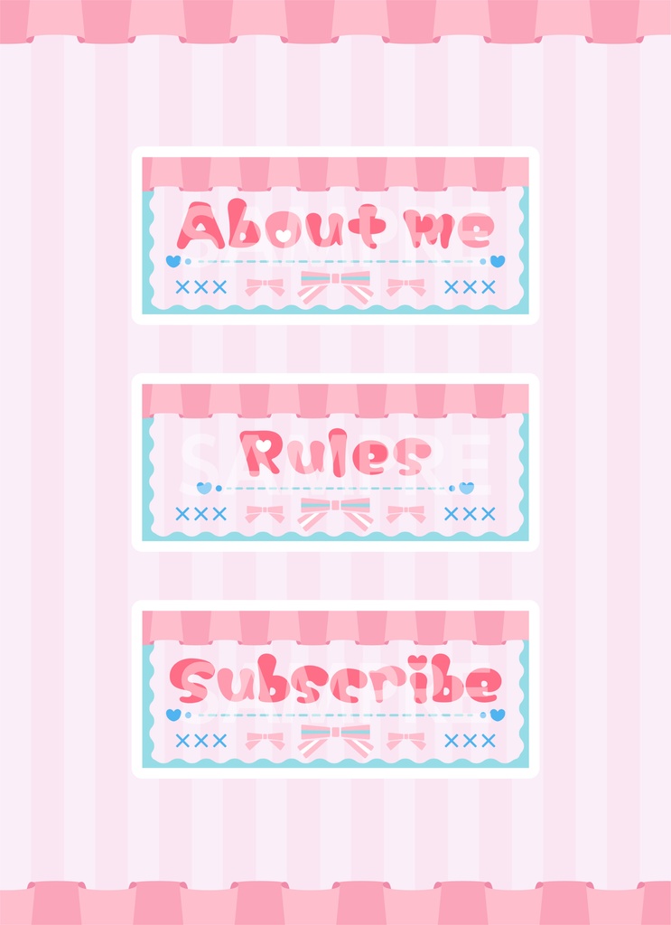 フリフリメイドさん風のTwich用バナー