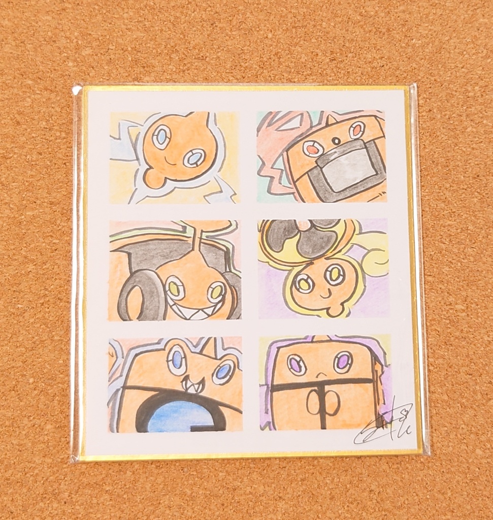 ミニ色紙　ロトムシリーズ