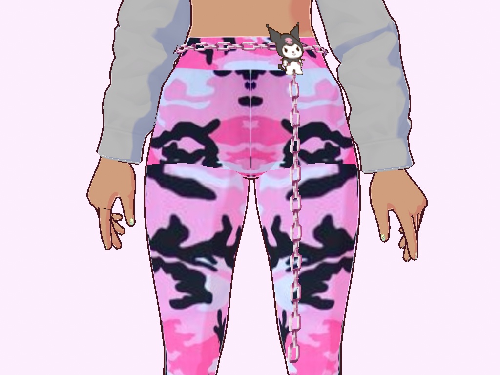 chained belt with kuromi for VRoid