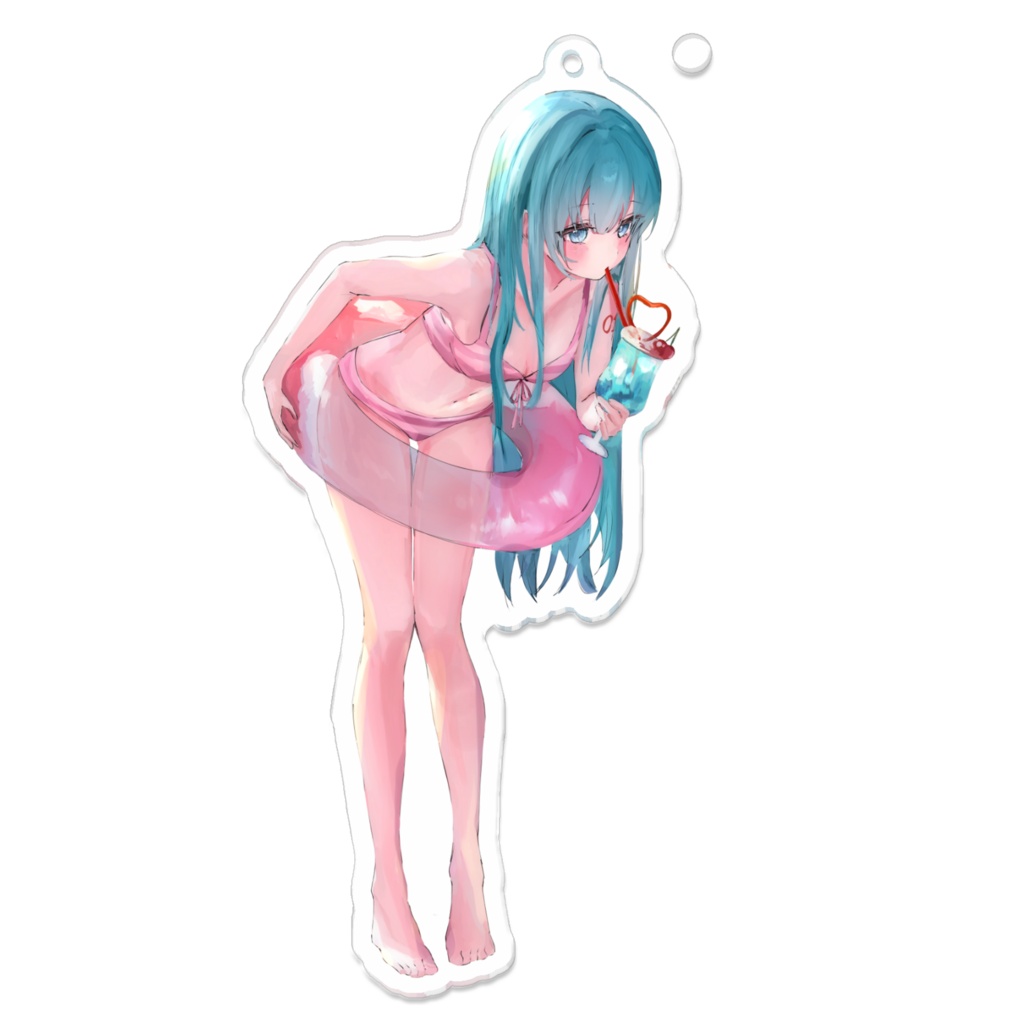 夏ミクフロート アクリルキーホルダー